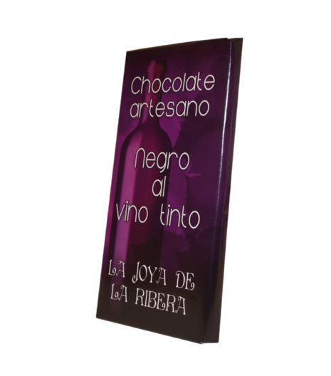 CHOCOLATE ARTESANO NEGRO AL VINO TINTO. EL BEATO. 125 gr