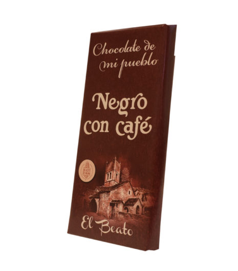 CHOCOLATE ARTESANO NEGRO CON CAFÉ. 125 g. EL BEATO