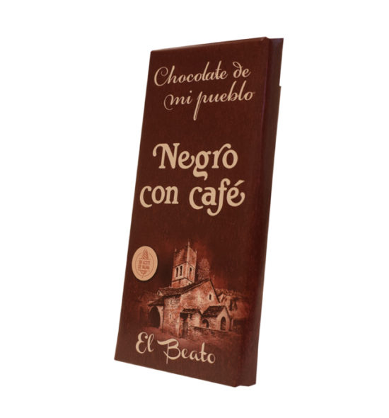 CHOCOLATE ARTESANO NEGRO CON CAFÉ. 125 g. EL BEATO