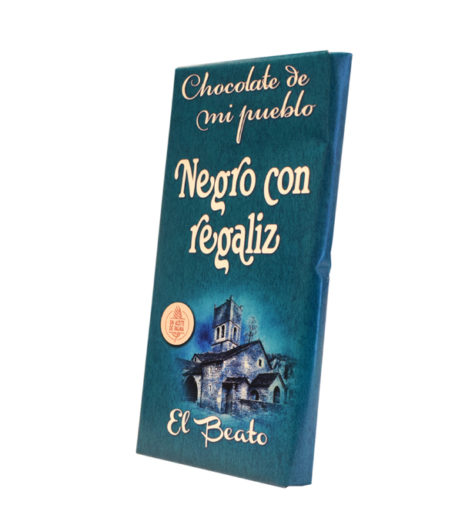 CHOCOLATE ARTESANO NEGRO CON REGALIZ. 125 g. EL BEATO